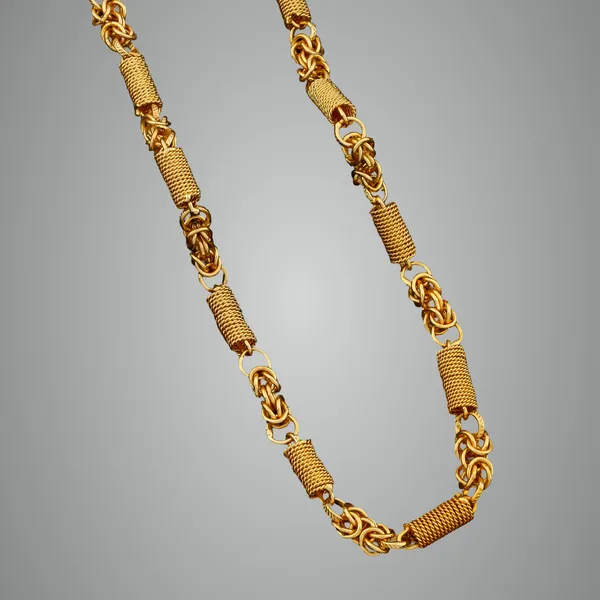Golden_Premium_Tone_Designer_Link_Chain_Necklace_For_Men