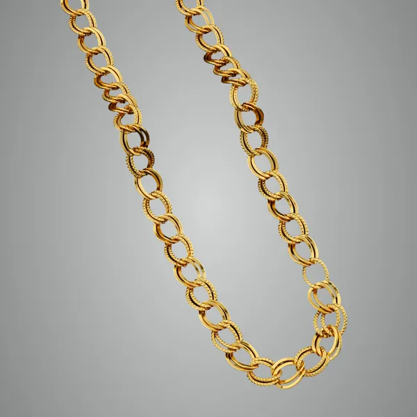 Golden_Luxury_Tone_Chain_Necklace_With_Textu_Interlocking_Links_Bold_For_Men