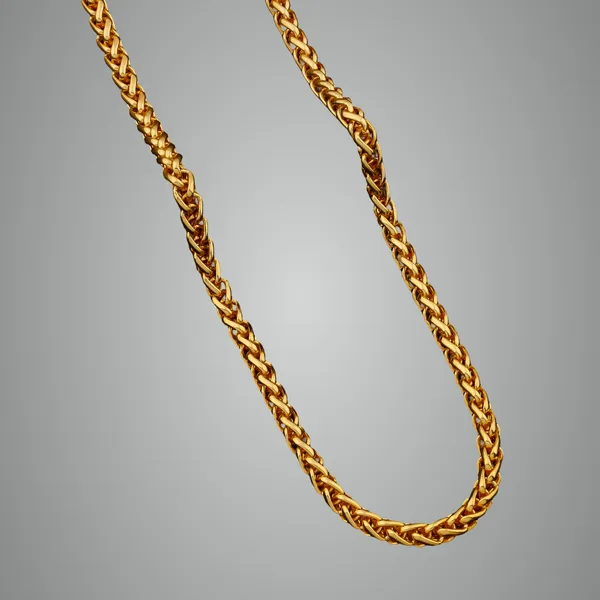 Golden_Tone_Curb_Link_Chain_Necklace_For_Men