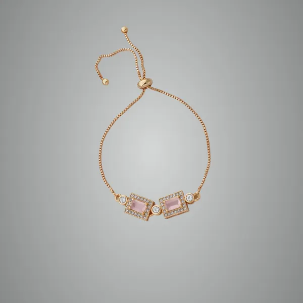 Golden_Modern_Square_Stone_Adjustable_Bracelet_For_Women