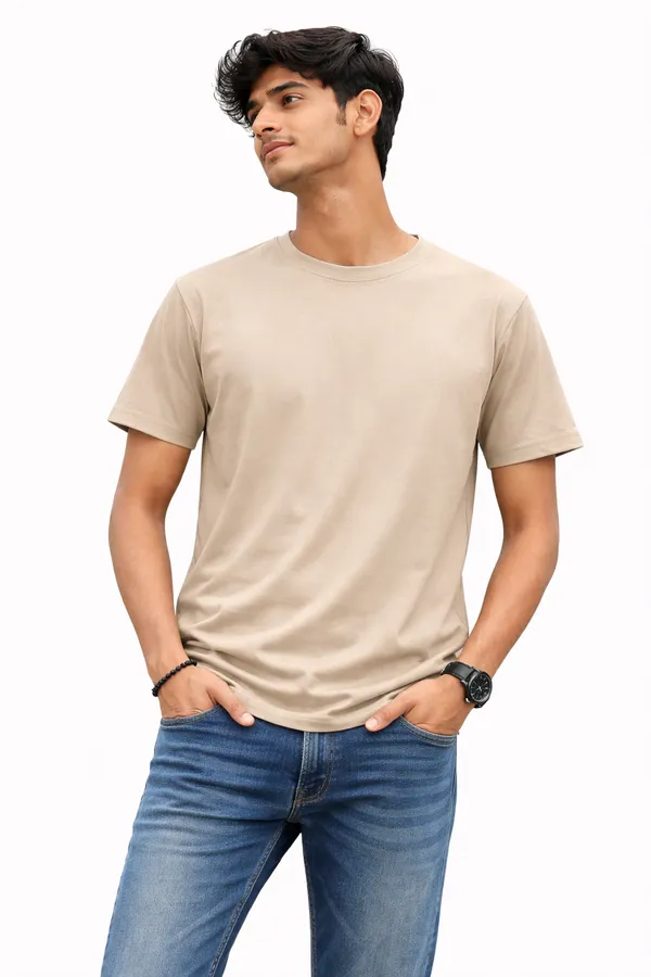 Camel_Regular_Fit_T-Shirt_For_Men_&_Women