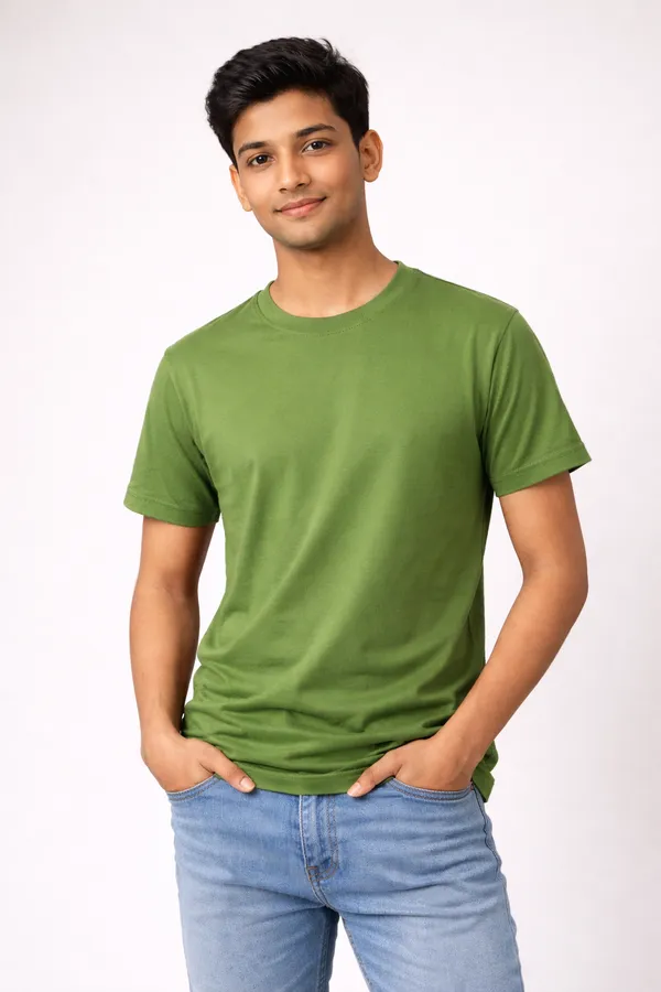 Green_Regular_Fit_T-Shirt_For_Men_&_Women
