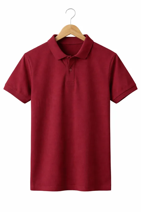 Maroon_Cotton_Blend_Classic_Polo_T-Shirt_For_Men_&_Women
