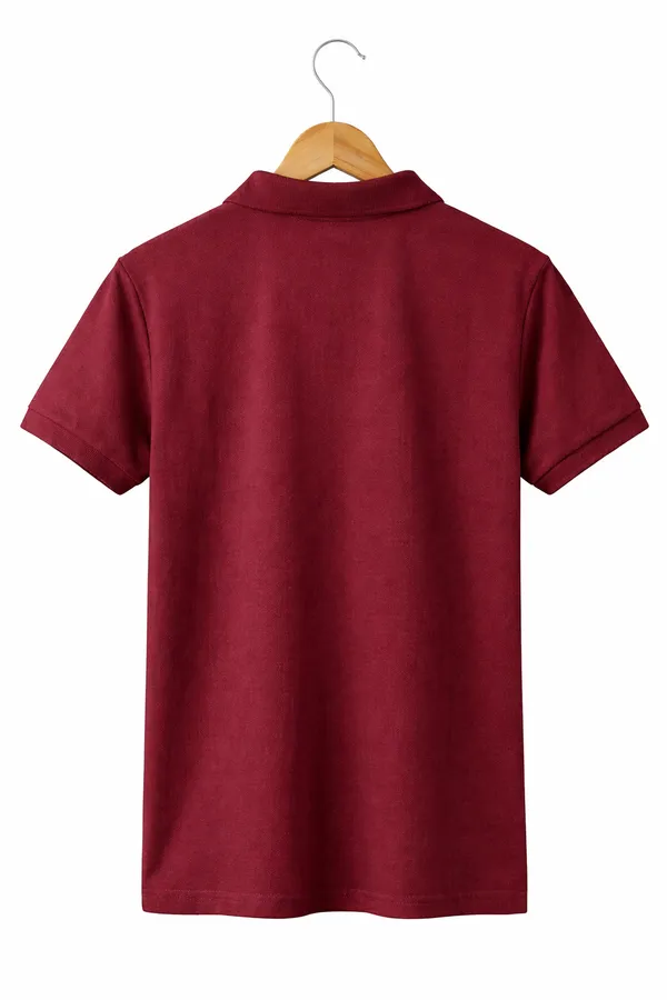 Maroon_Cotton_Blend_Classic_Polo_T-Shirt_For_Men_&_Women