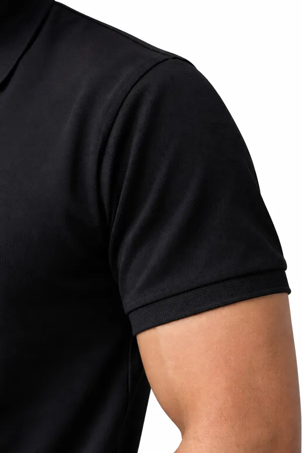 Black_Cotton_Blend_Classic_Polo_T-Shirt_