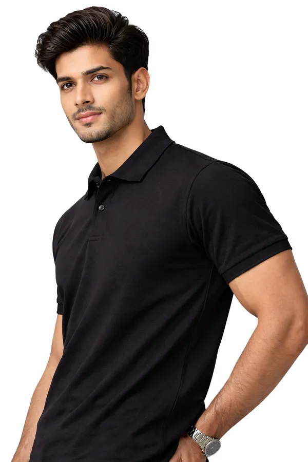 Black_Cotton_Blend_Classic_Polo_T-Shirt_
