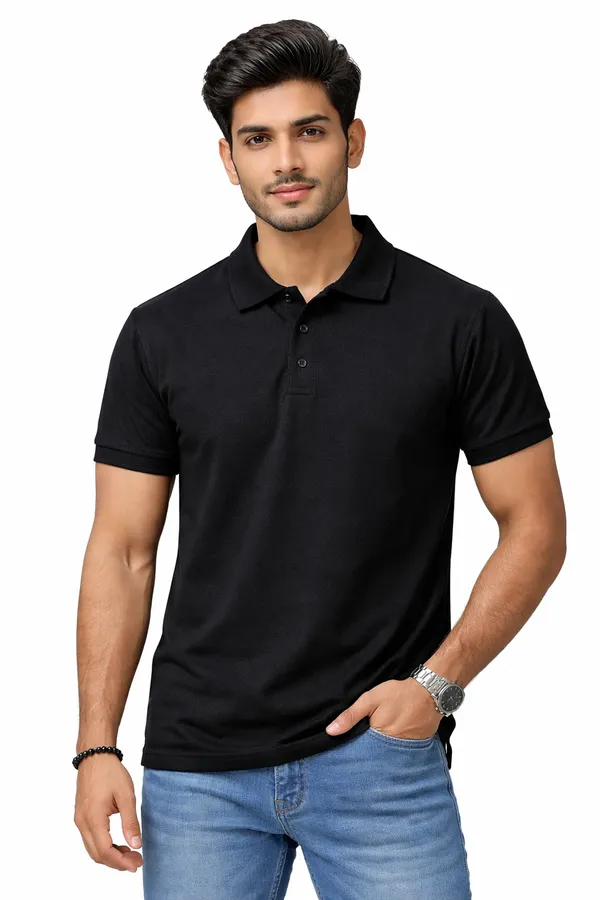 Black_Cotton_Blend_Classic_Polo_T-Shirt_