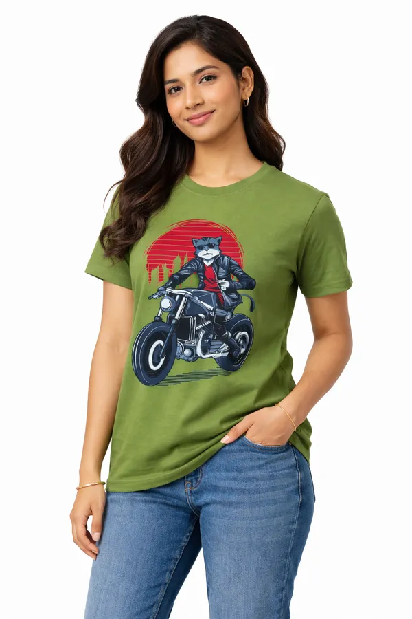 Olive_Green_Regular_Fit_Graphic_T-Shirt_For_Men_&_Women