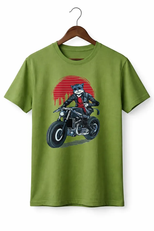 Olive_Green_Regular_Fit_Graphic_T-Shirt_For_Men_&_Women
