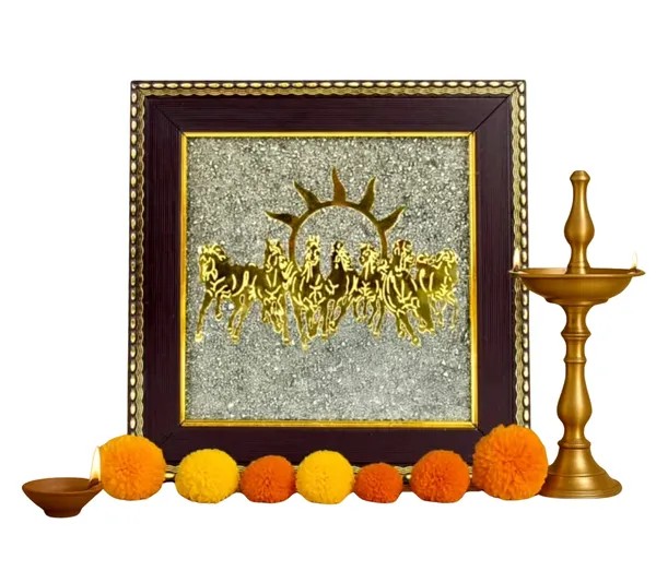 Surya_Dev_Seven_Horses_On_Pyrite_Frame_For_Wealth_&_Motivation