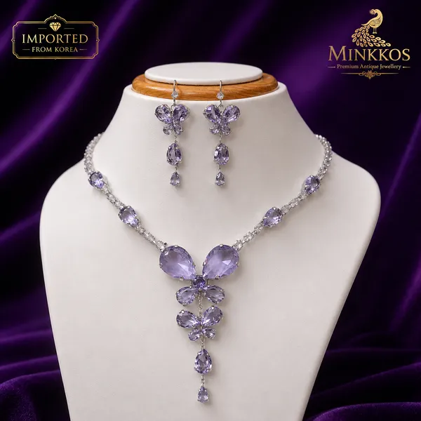 MINKKOS_Siganture_Lavender_Bloom_Imported_Necklace_Set_Imported