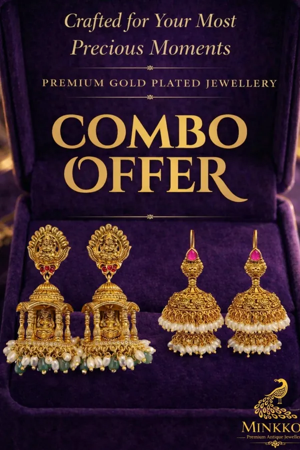 Premium_Traditional_Antique_Temple_Gold_Pearl_Bead_Earring_Combo_-_Push_Back_Studs