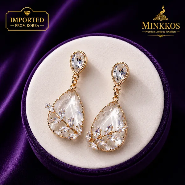 Imported_Crystal_Dewdrop_White_Korean_Earrings