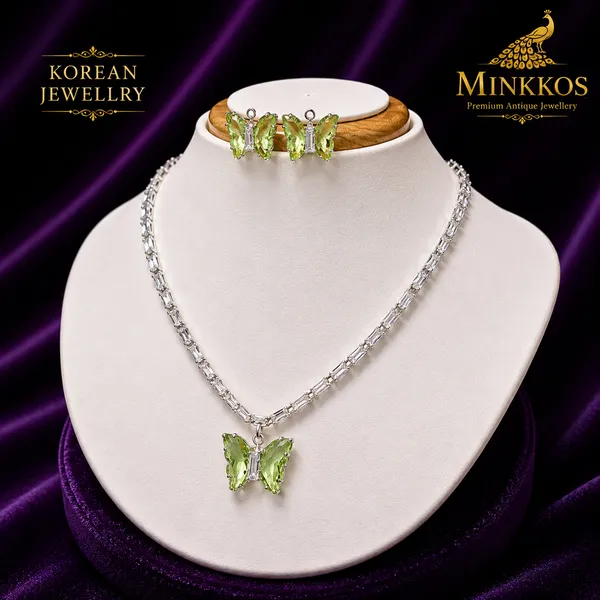 Korean_Emerald_Butterfly_Jewellery_Set