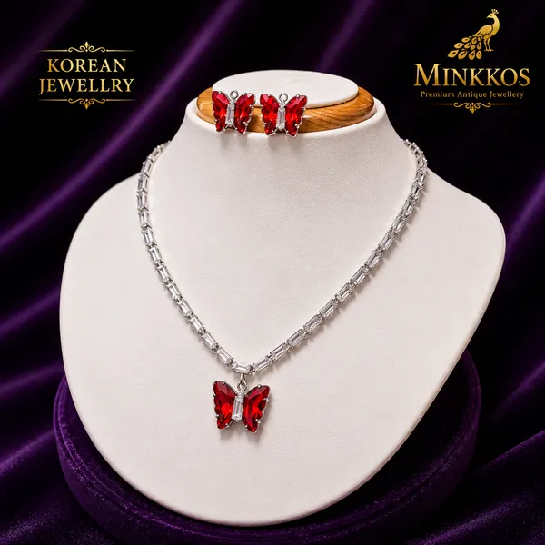 Korean_Ruby_Butterfly_Jewellery_Set