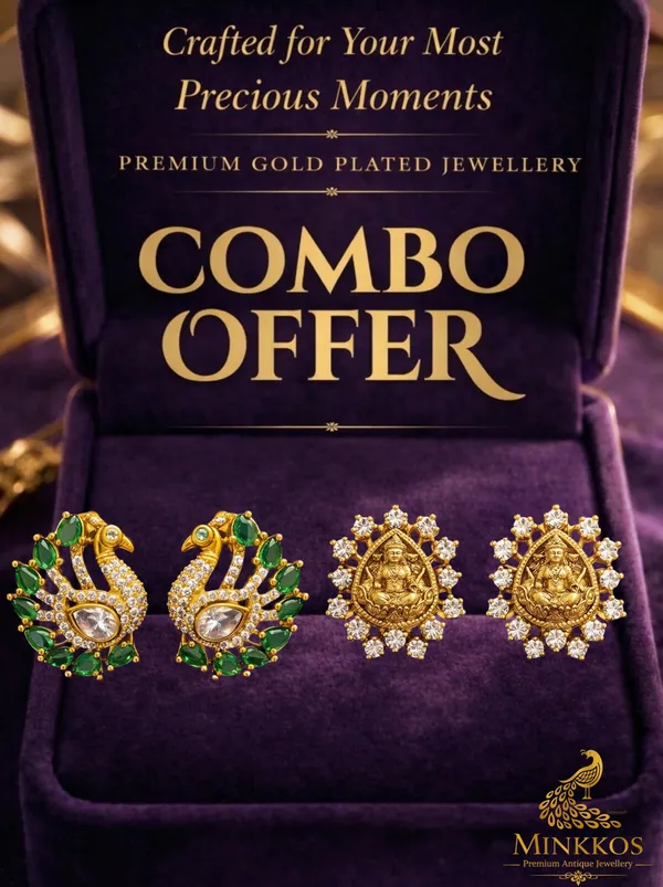 Lakshmi_&_Mayura_Diamond_Studs_Combo
