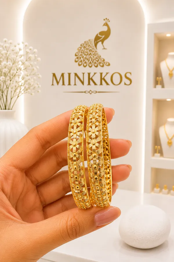 MINKKOS_Royal_Floral_&_Classic_Signature_Bangle_Combo