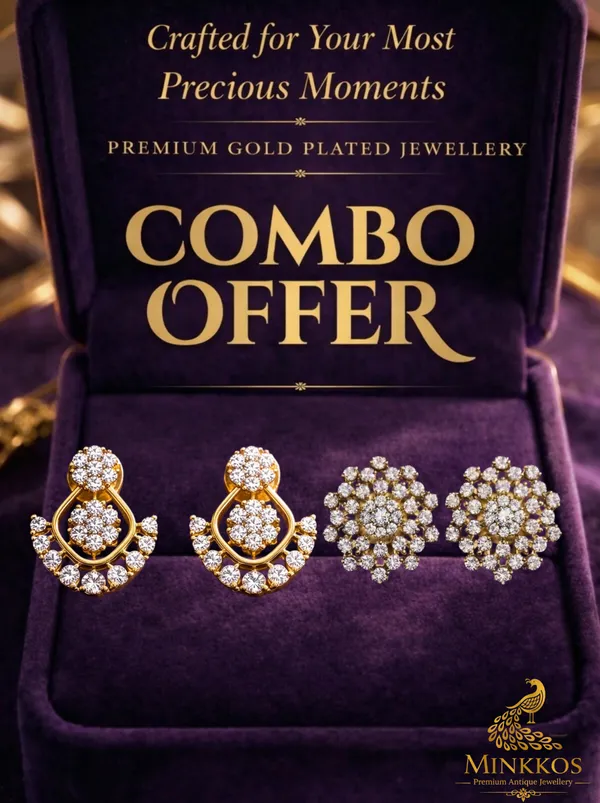 Premium_Traditional_Gold_Stone_Floral_Chandbali_Set_Earring_Combo_-_PushBack_Studs_-XS_size