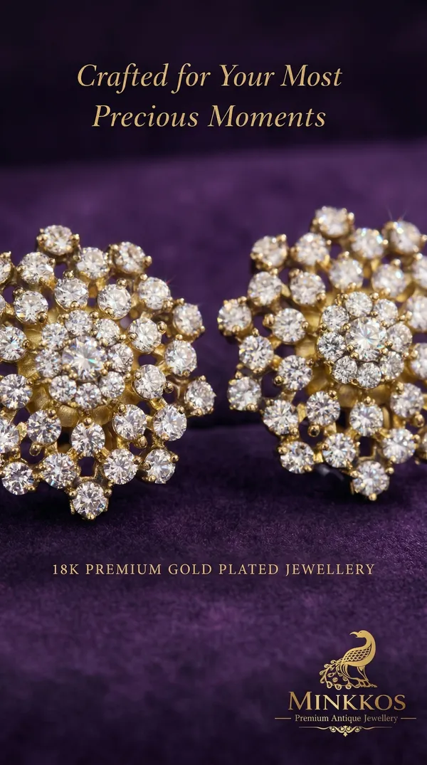Premium_Traditional_Gold_Stone_Floral_Chandbali_Set_Earring_Combo_-_PushBack_Studs_-XS_size