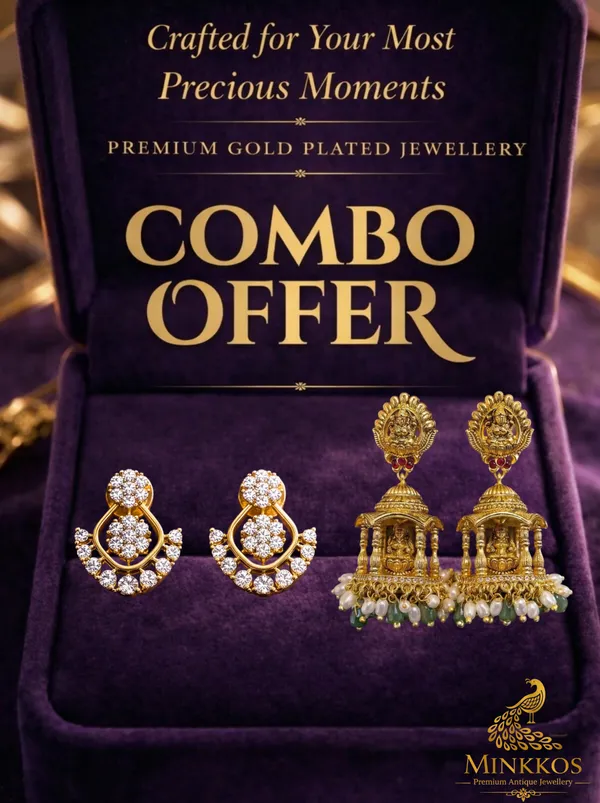 Premium_Traditional_Gold_Stone_and_Pearl_Combo_Earring_Combo