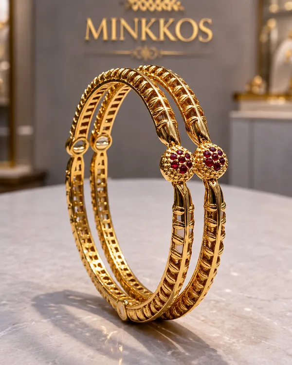 MINKKOS_Manali_Designer_Gold-Plated_Bangles