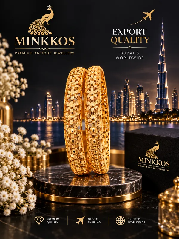 Signature_MINKKOS_Golden_Floral_Bangle_Set