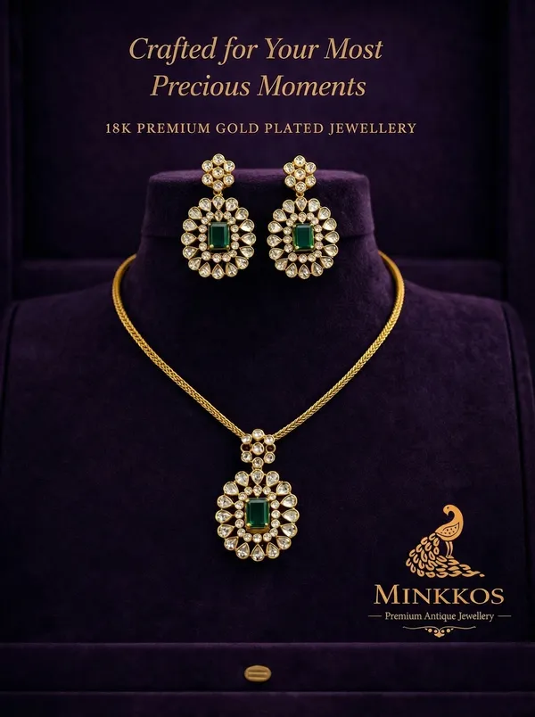 Premium_Traditional_Gold_Emerald_Floral_Necklace