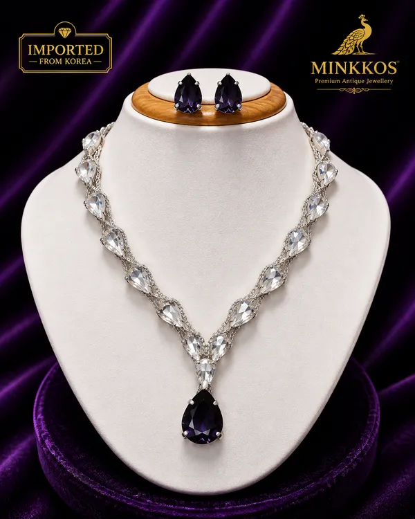 Purple_Teardrop_Swarovski®_Crystal_Imported_Jewellery_Set