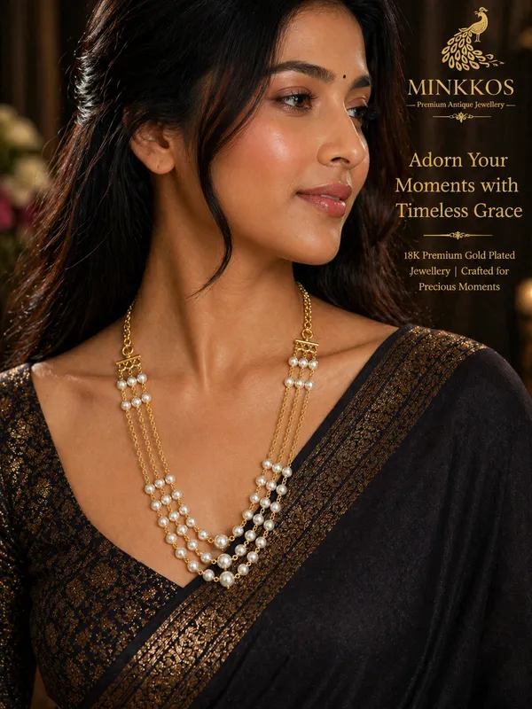 Premium_Traditional_Three_layer_Gold_Pearl_Layered_Necklace