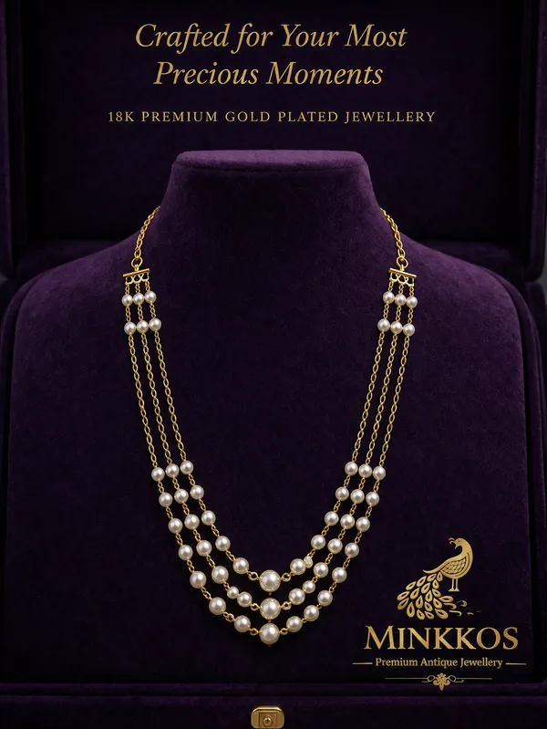 Premium_Traditional_Three_layer_Gold_Pearl_Layered_Necklace
