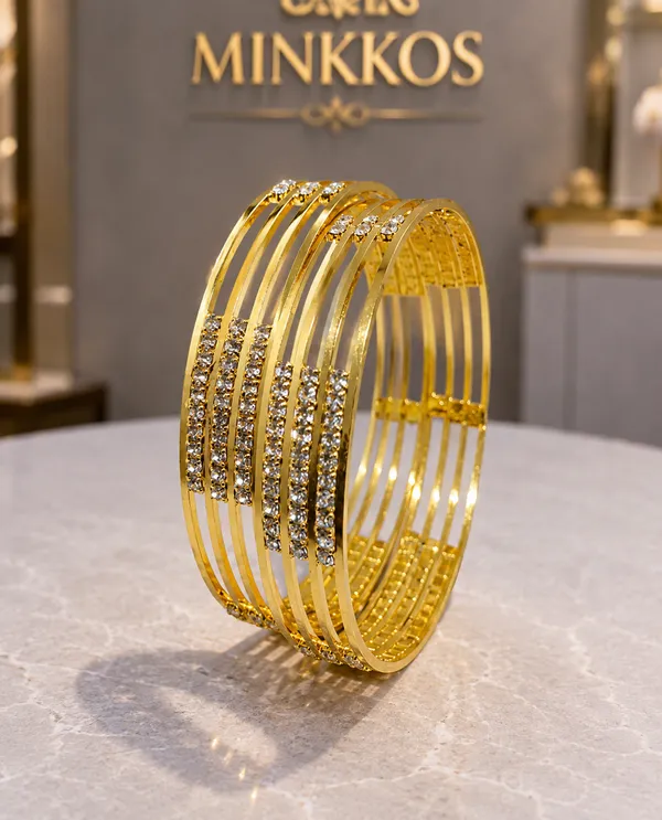MINKKOS_Diamond_Elegance_Gold-Plated_Bangles