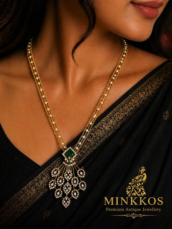 Peacock_Royale_Pearl_Pendant_Set_Chandraharam