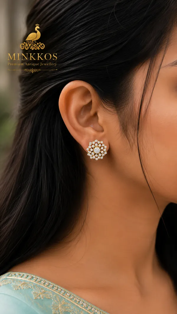 Premium_Traditional_Gold_Stone_Floral_Chandbali_Set_Earring_Combo_-_PushBack_Studs_-XS_size