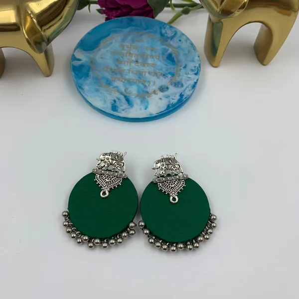 Green_Handmade_Brass_Fancy_Design_Stud_Earrings_For_Women