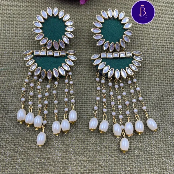 Green_Handmade_Brass_Fancy_Design_Long_Earrings_For_Women