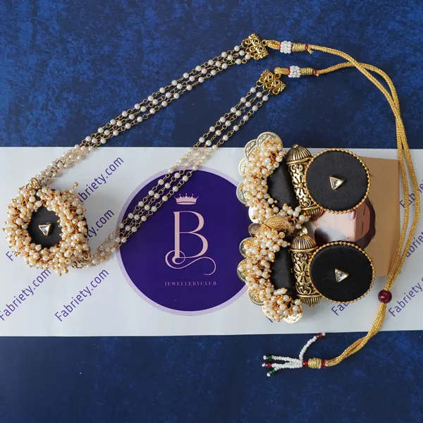Black_Handmade_Brass_Fancy_Design_Choker_Set_For_Women
