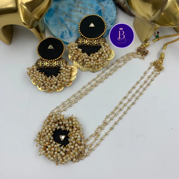 Black_Handmade_Brass_Fancy_Design_Choker_Set_For_Women