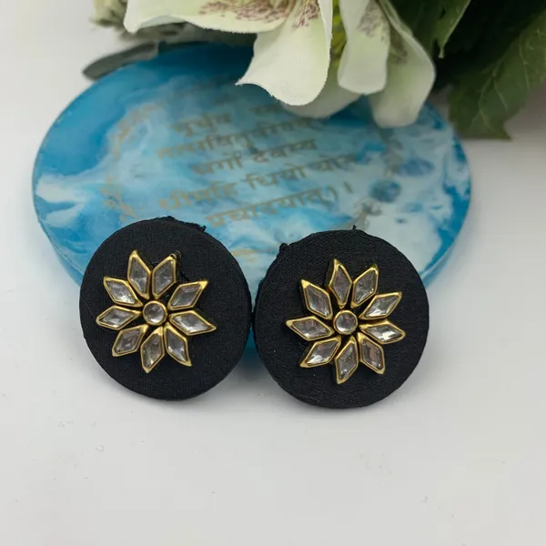 Black_Handmade_Brass_Fancy_Design_Stud_Earrings_For_Women
