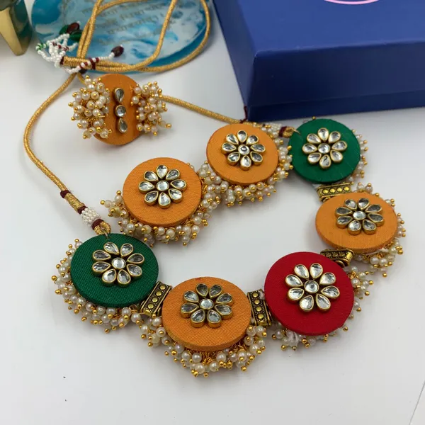 Multicolor_Handmade_Brass_Fancy_Design_Choker_Set_For_Women