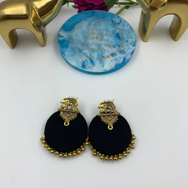 Black_Handmade_Brass_Fancy_Design_Stud_Earrings_For_Women