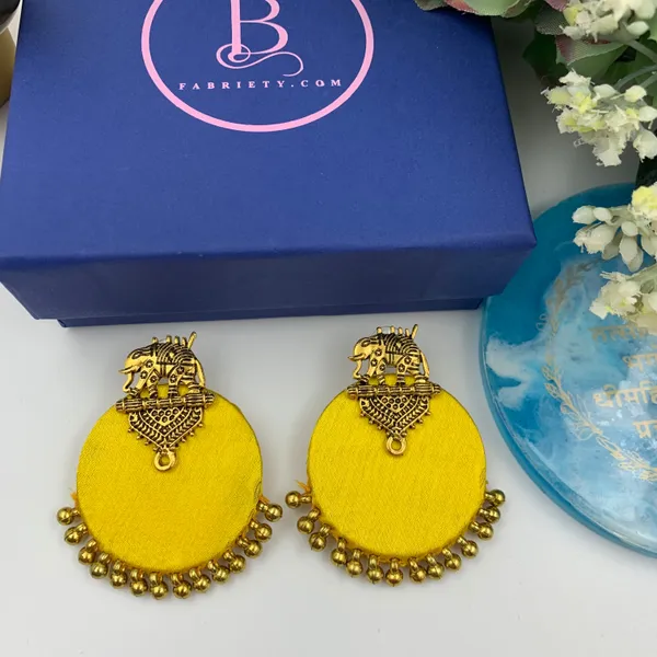 Yellow_Handmade_Brass_Fancy_Design_Stud_Earrings_For_Women