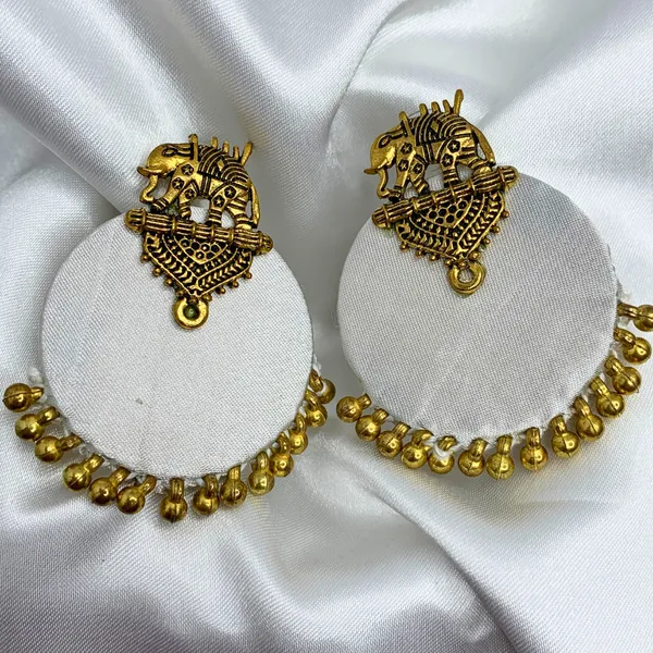White_Handmade_Brass_Fancy_Design_Stud_Earrings_For_Women