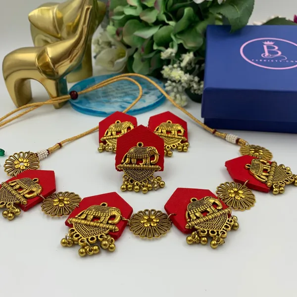 Red_Handmade_Brass_Fancy_Design_Choker_Set_For_Women