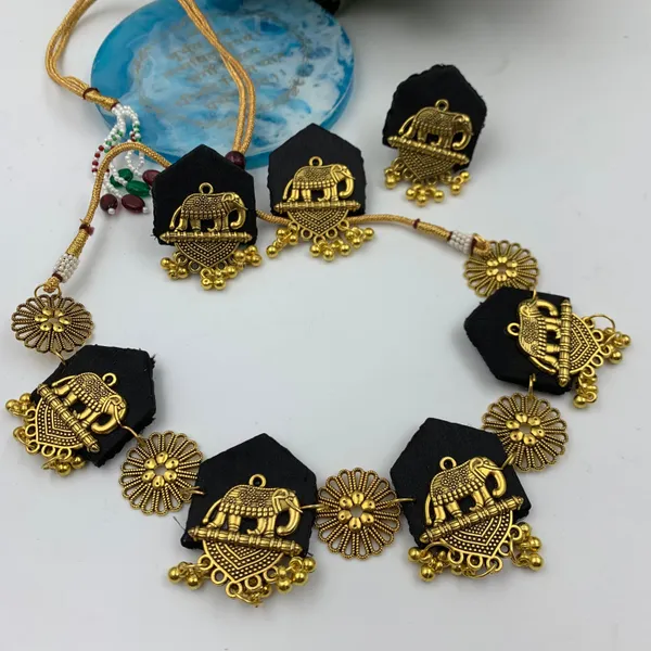 Black_Handmade_Brass_Fancy_Design_Choker_Set_For_Women