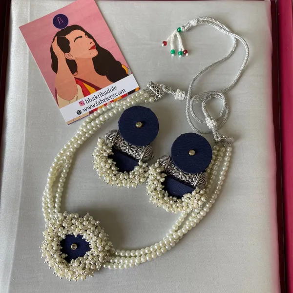 Navy_Blue_Handmade_Brass_Fancy_Design_Choker_Set_For_Women
