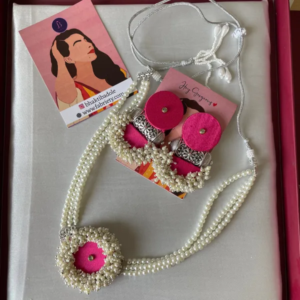 Pink_Handmade_Brass_Fancy_Design_Choker_Set_For_Women