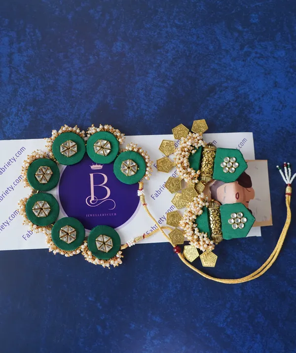 Green_Handmade_Brass_Fancy_Design_Choker_Set_For_Women