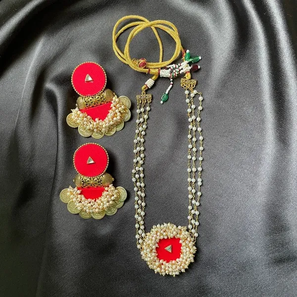 Red_Handmade_Brass_Fancy_Design_Choker_Set_For_Women