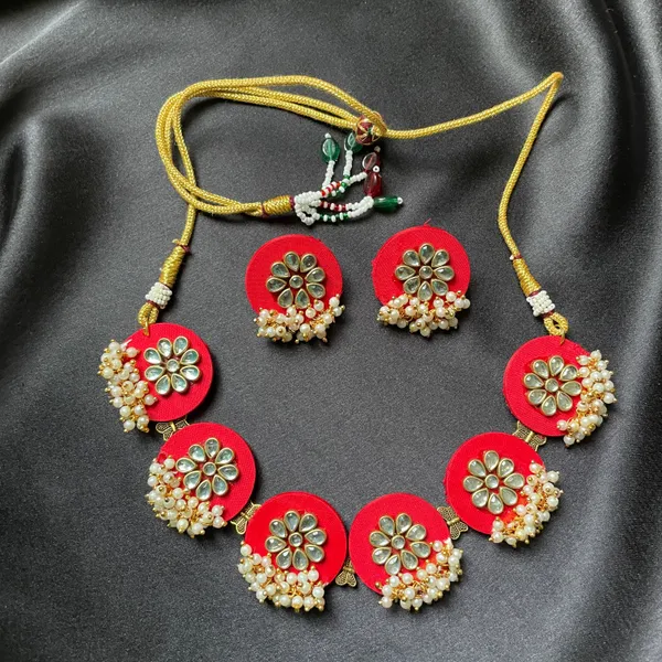 Red_Handmade_Brass_Fancy_Design_Choker_Set_For_Women