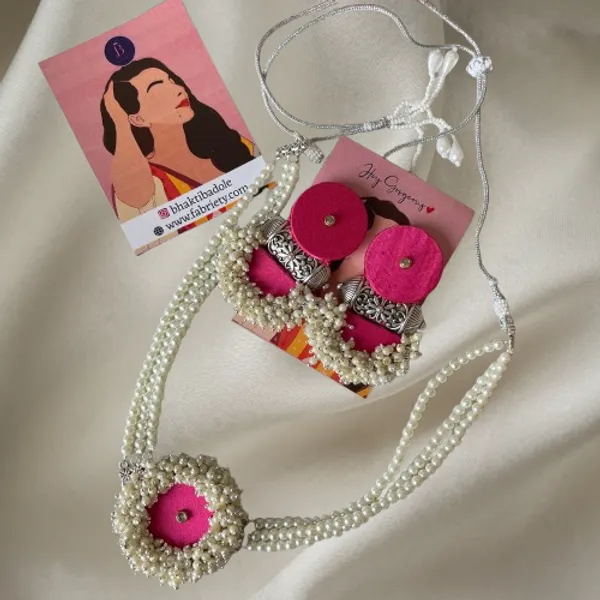 Pink_Handmade_Brass_Fancy_Design_Choker_Set_For_Women